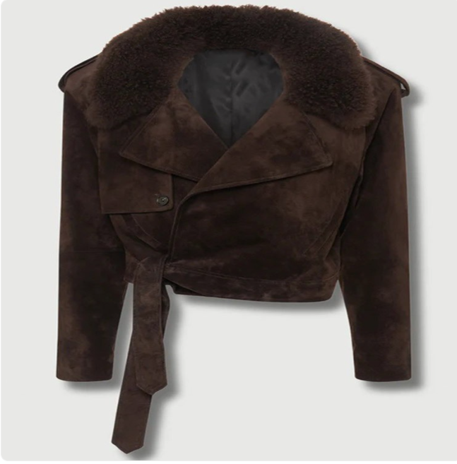 Fur Suede Cropped Jacket image