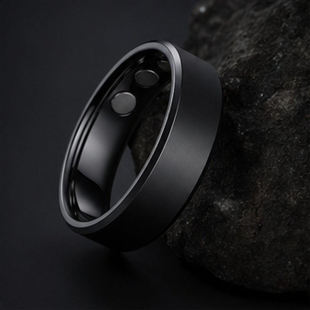 Belyra Magnetic Ring - dark stone lifestyle view