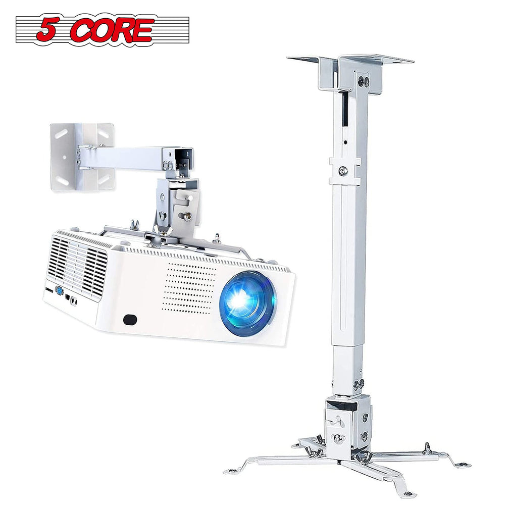 5Core Projector Mount Ceiling Wall Universal Holder Adjustable Low Profile Capacity 40lb image